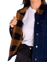Chaqueta-Denim-Mujer-Denim-Plaid-Lined-Jacket-Azul-Cat