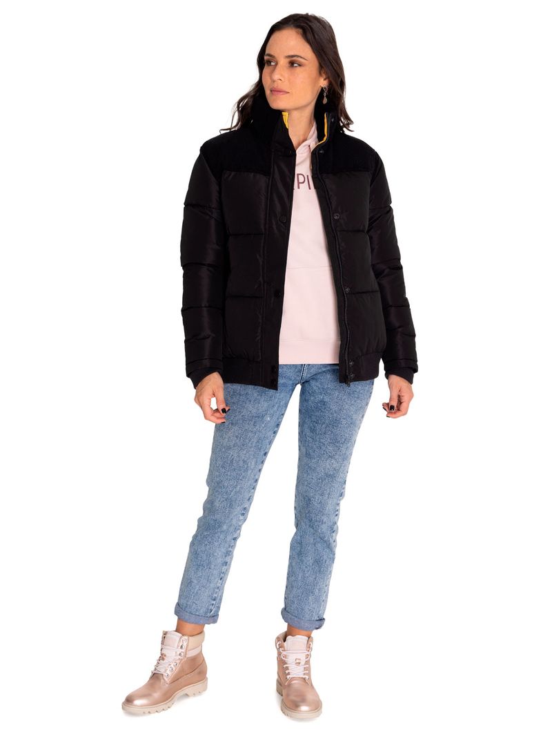Chaqueta-Casual-Mujer-W-Heavyweight-Insulated-Puffer-Jacket-Negro-Cat
