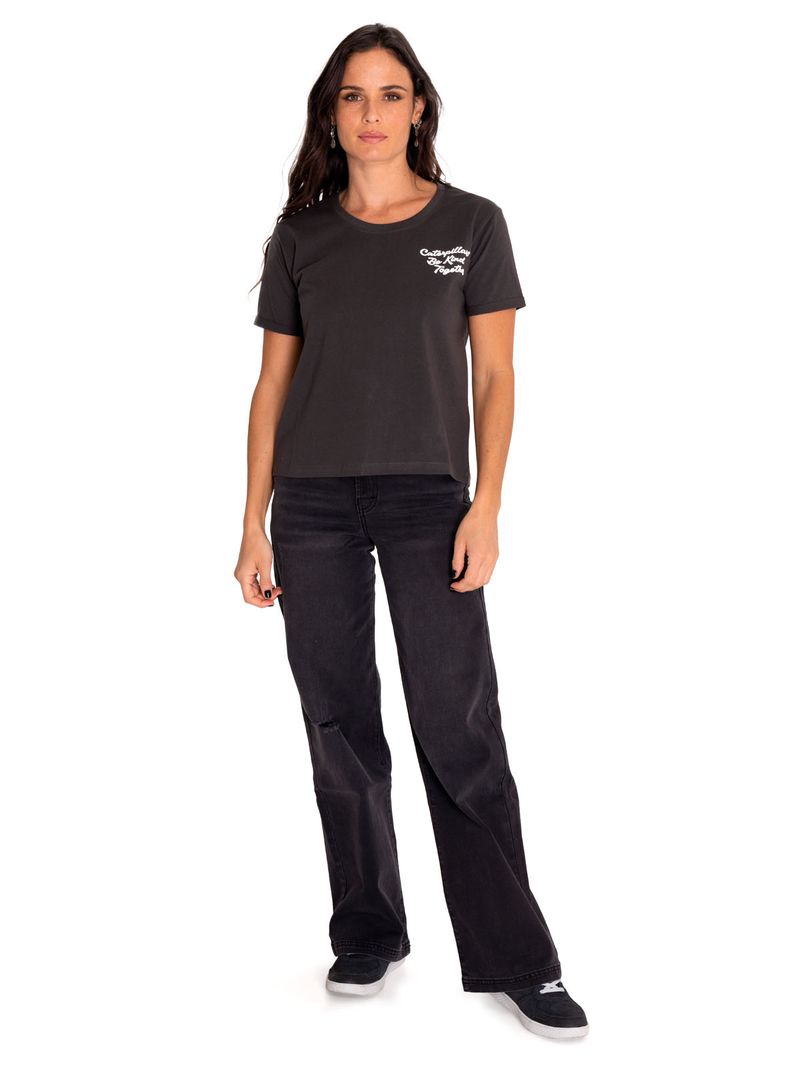 Polera-Manga-Corta-Casual-Mujer-Novelty-Droptail-Tee-Negro-Cat