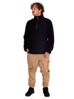 Polar-Casual-Hombre-Polar-Fleece-Half-Snap-Jacket-Negro-Cat