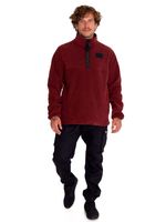 Polar-Casual-Hombre-Polar-Fleece-Half-Snap-Jacket-Rojo-Cat