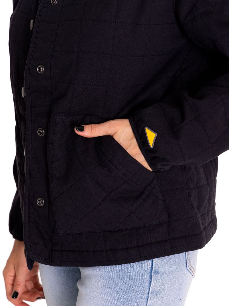 Chaqueta-Casual-Mujer-Heritage-Uniform-Lightweight-Quilted-Jacket-Negro-Cat