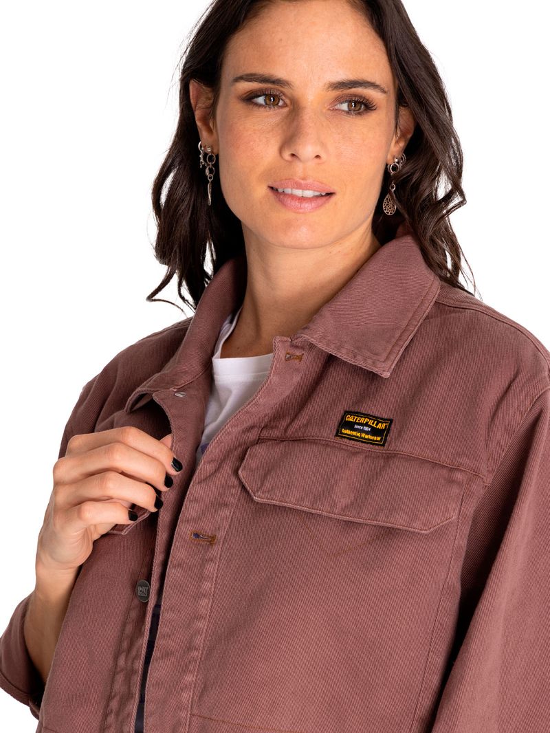 Chaqueta-Casual-Unisex-Heritage-Uniform-Twill-Shirt-Jacket-Gris-Cat