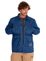 Chaqueta Casual Unisex Rigid Denim Heavy Overshirt Gris Cat