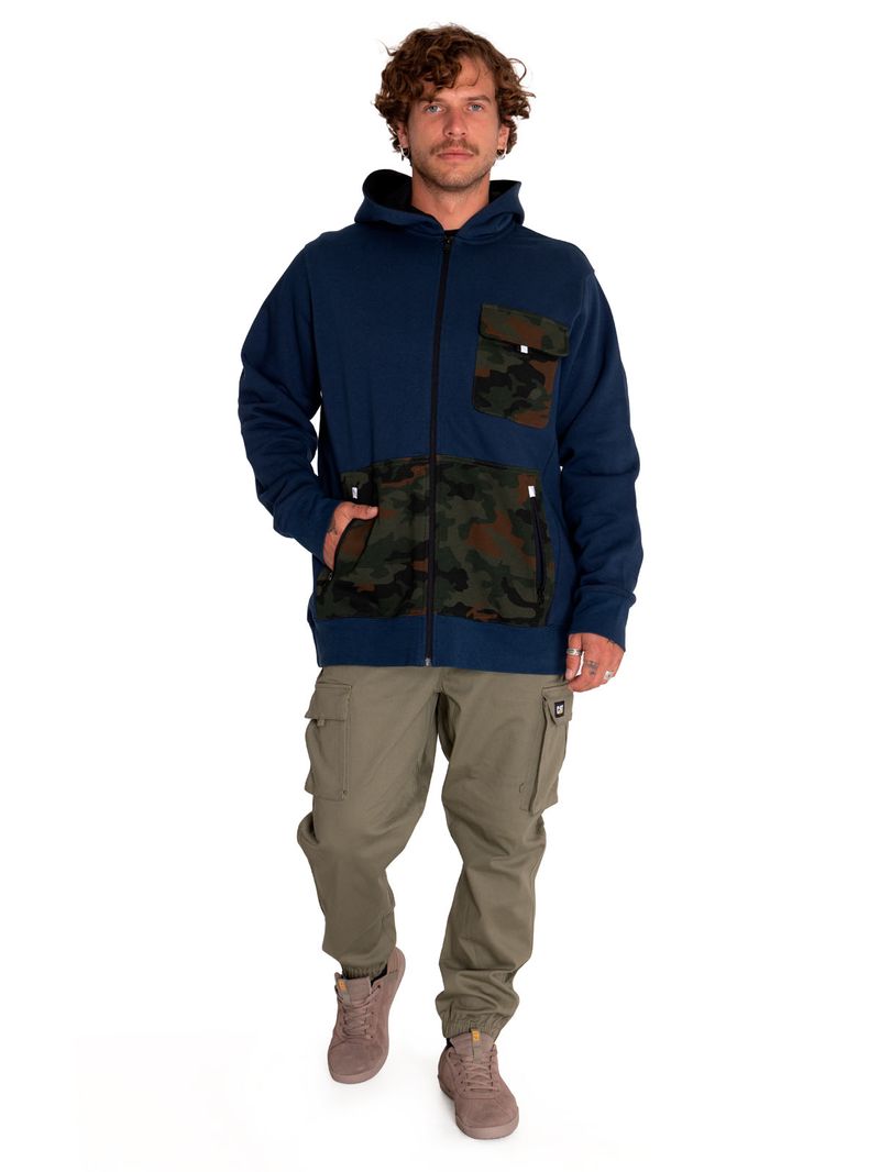 Poleron-Casual-Hombre-Utility-Hood-Banner-Full-Zip-Sweatshirt-Azul-Cat
