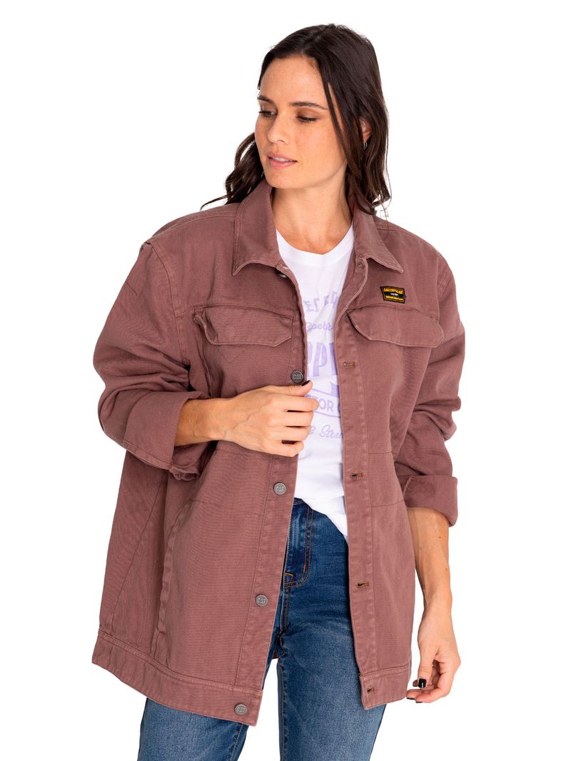Chaqueta-Casual-Unisex-Heritage-Uniform-Twill-Shirt-Jacket-Gris-Cat