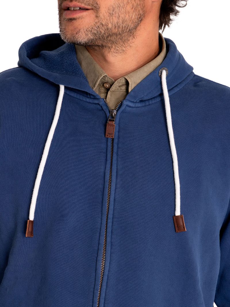 Polerón Algodón Orgánico Hombre Teruel Azul Rockford