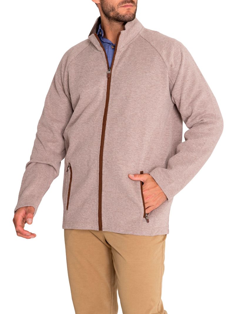 Polerón Algodón Orgánico Hombre Doble Beige/Crudo Rockford