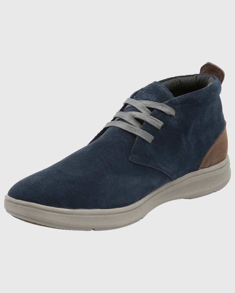 Botin Cuero Hombre Rudder Azul