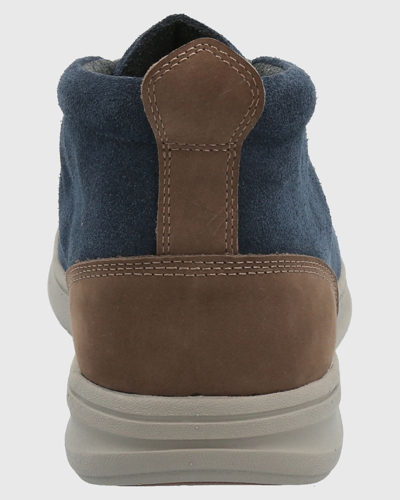 Botin Cuero Hombre Rudder Azul