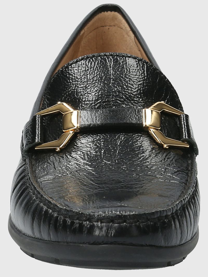 Mocasín Cuero Mujer Natalia Negro