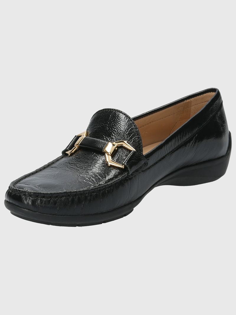 Mocasín Cuero Mujer Natalia Negro