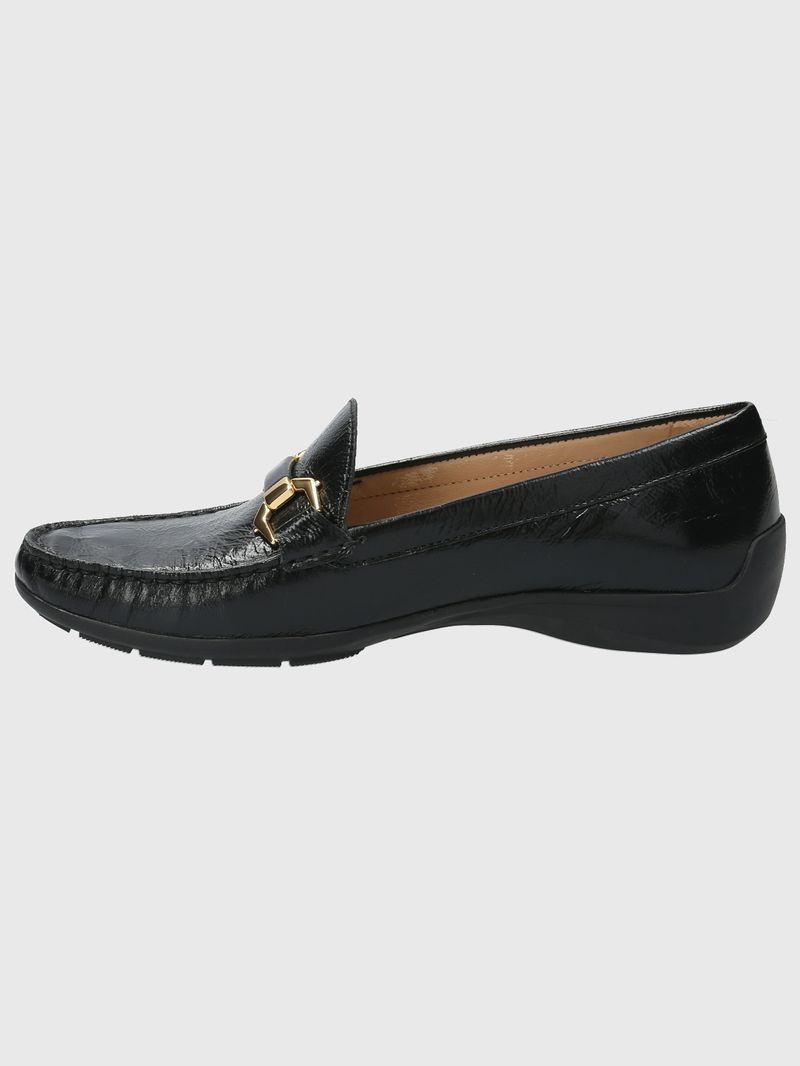 Mocasín Cuero Mujer Natalia Negro