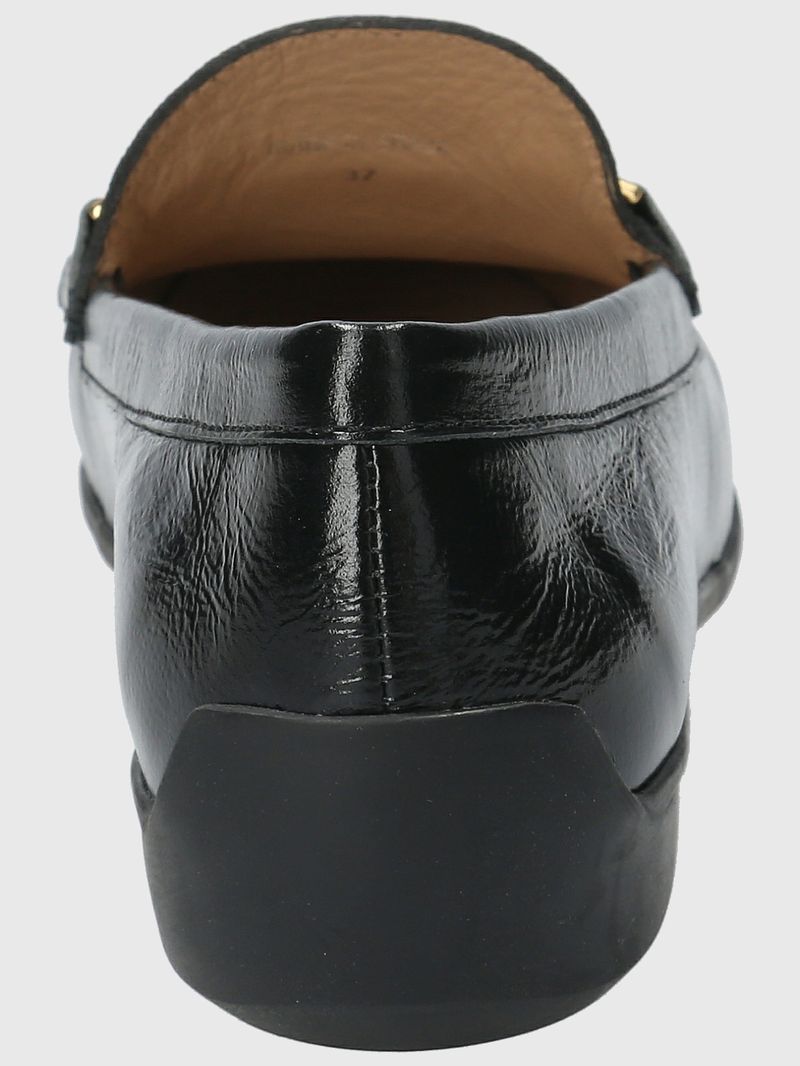 Mocasín Cuero Mujer Natalia Negro