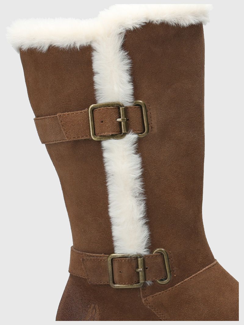 Bota Cuero Mujer Astrid Café