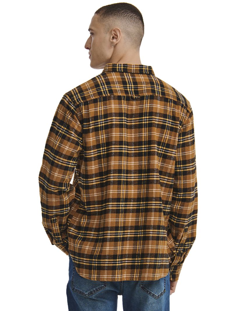 Camisa-Manga-Larga-Casual-Hombre-Foundation-Flannel-Ls-Shirt-Cafe-Cat
