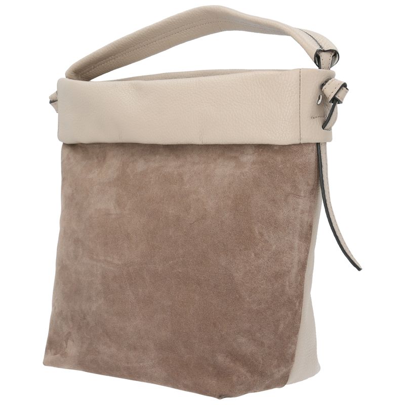 Cartera-Cuero-Mujer-Uffizi-Hobo-Beige-Crudo-Hush-Puppies