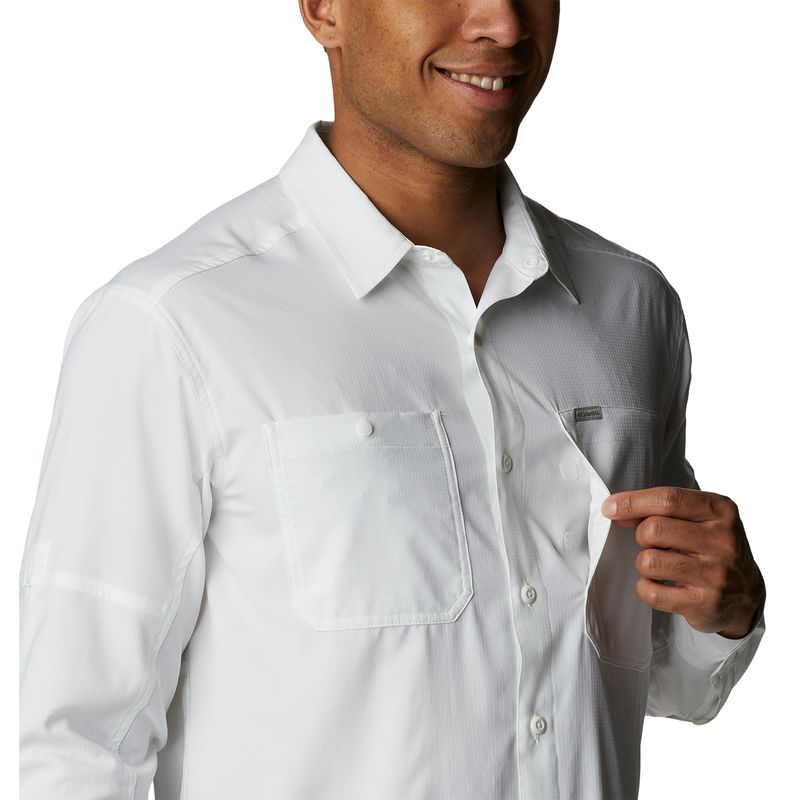 Camisa-Manga-Larga-Hombre-Silver-Ridge-Utility-Lite-Blanco-Columbia