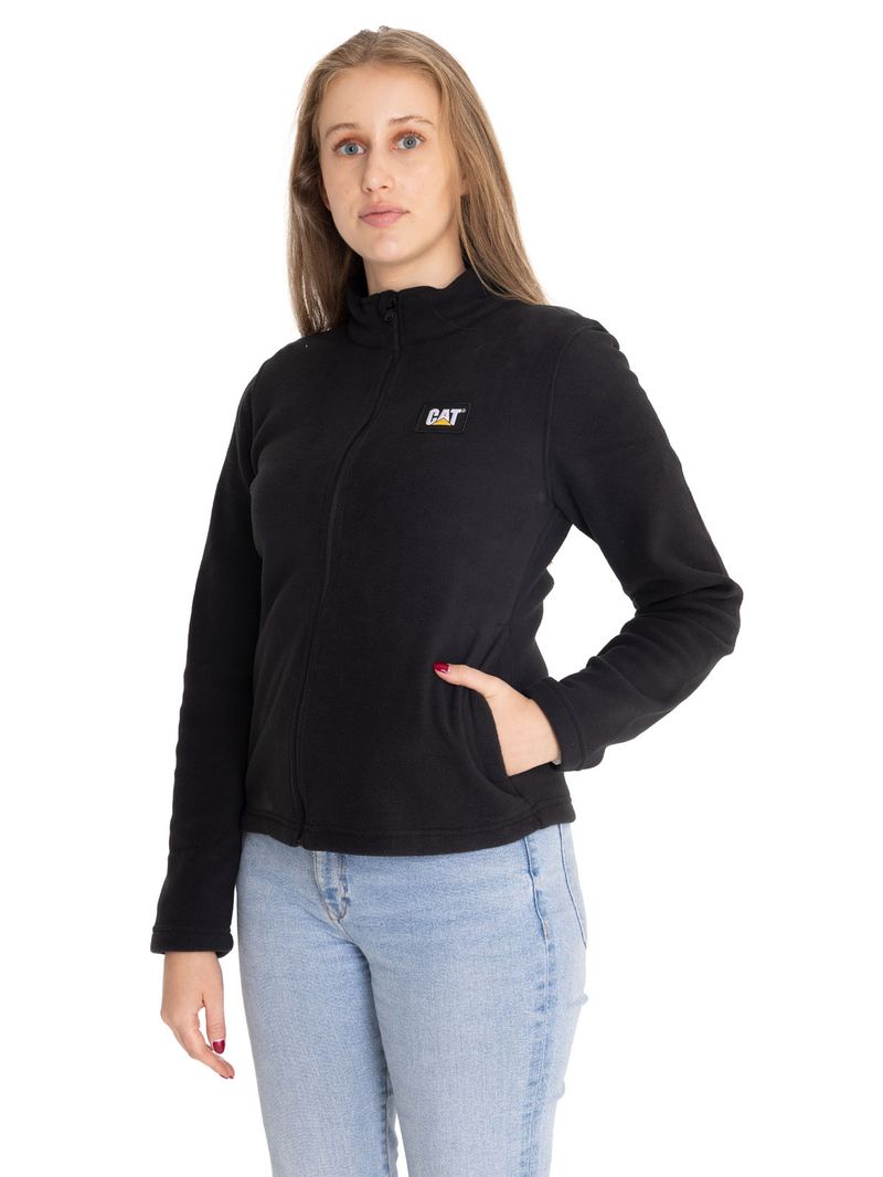 Polar-Casual-Mujer-Women-S-Microfleece-Full-Zip-Negro-Cat