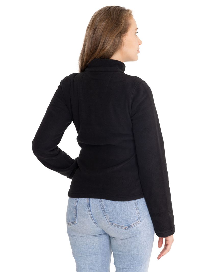 Polar-Casual-Mujer-Women-S-Microfleece-Full-Zip-Negro-Cat