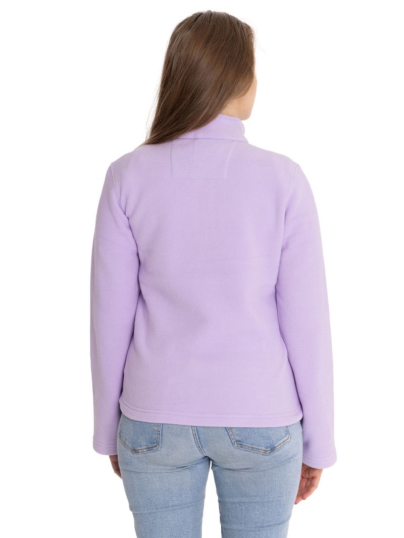Polar-Casual-Mujer-Women-S-Microfleece-Quarter-Zip-Morado-Cat