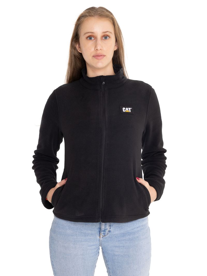 Polar-Casual-Mujer-Women-S-Microfleece-Full-Zip-Negro-Cat