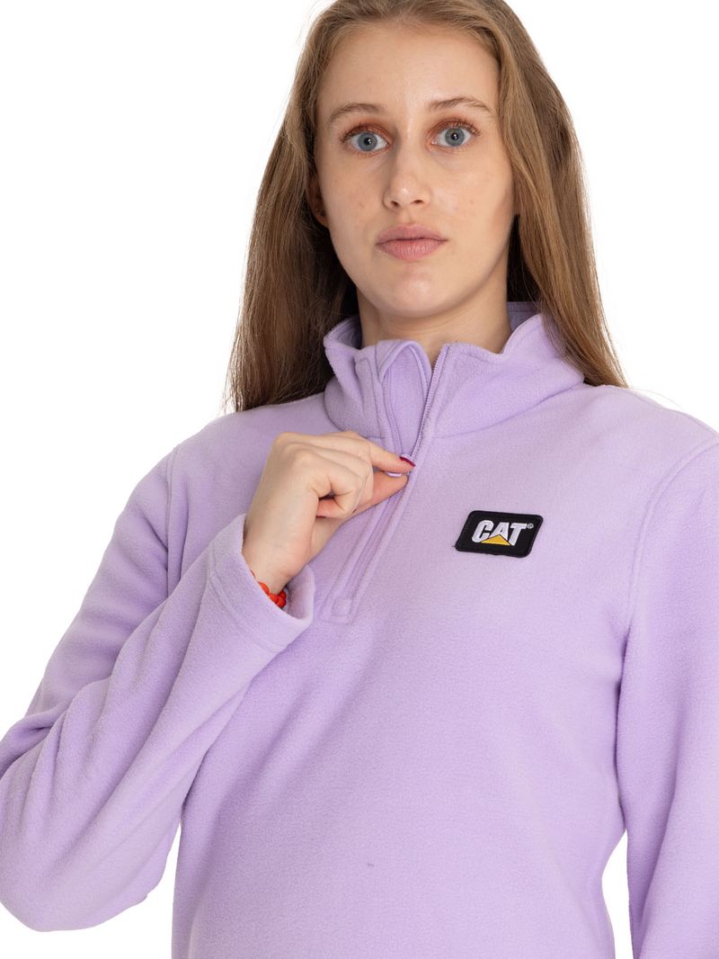 Polar-Casual-Mujer-Women-S-Microfleece-Quarter-Zip-Morado-Cat
