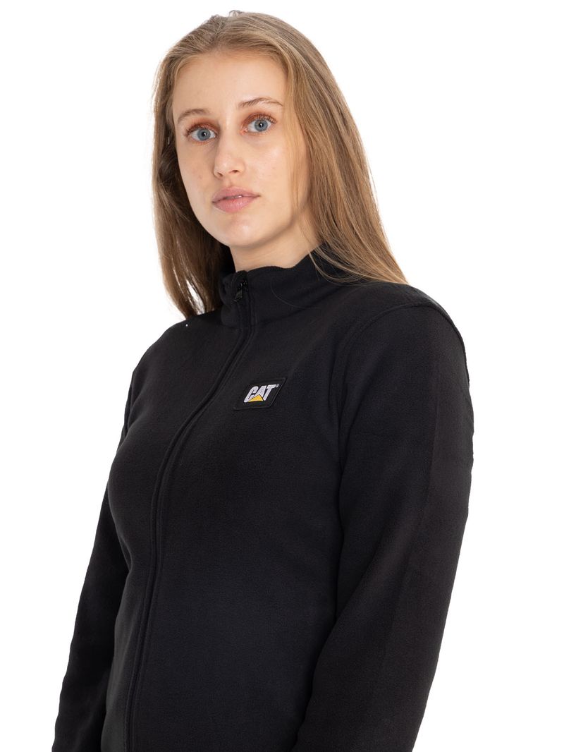Polar-Casual-Mujer-Women-S-Microfleece-Full-Zip-Negro-Cat