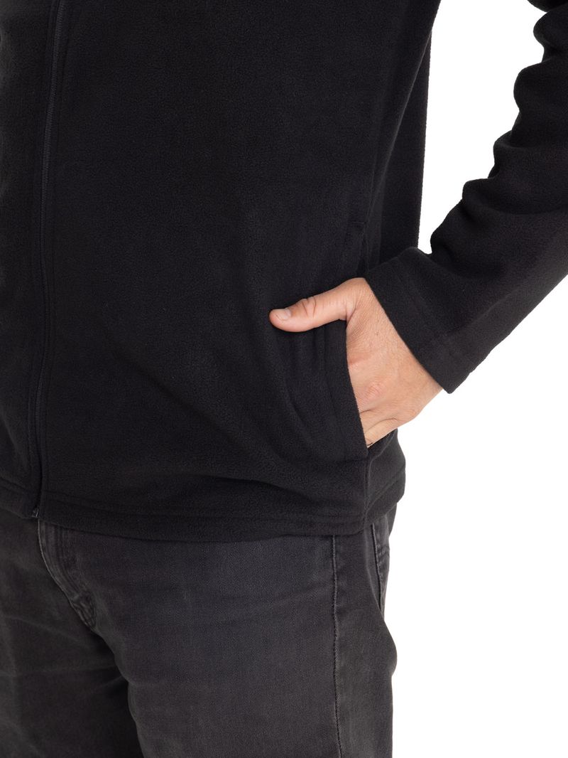 Polar-Casual-Hombre-Microfleece-Full-Zip-Negro-Cat