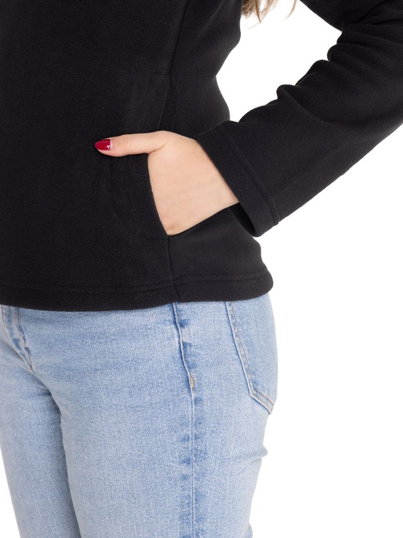 Polar-Casual-Mujer-Women-S-Microfleece-Full-Zip-Negro-Cat