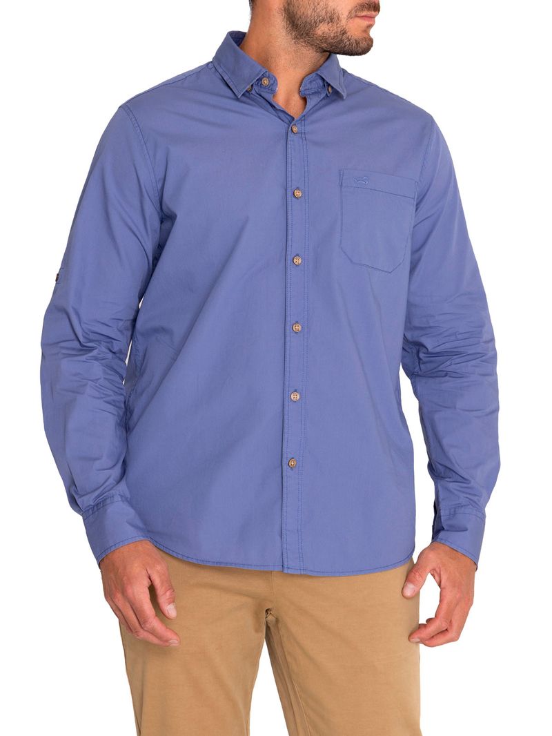 Camisa-Algodon-Organico-Hombre-Galiton-Azul-Rockford