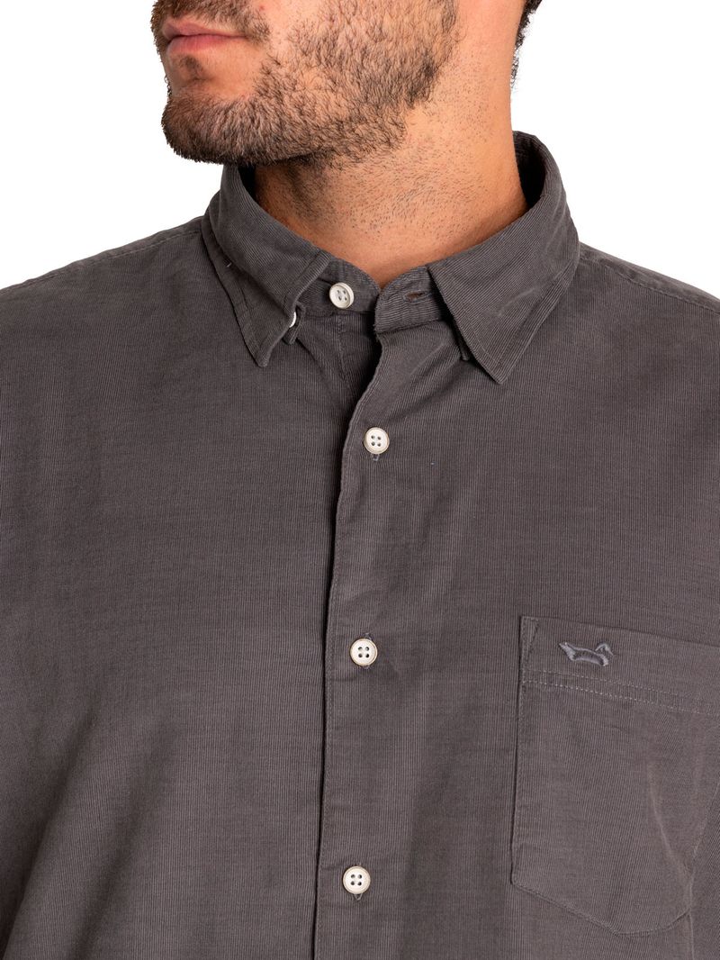Camisa-Algodon-Organico-Hombre-Corduroy-Gris-Rockford