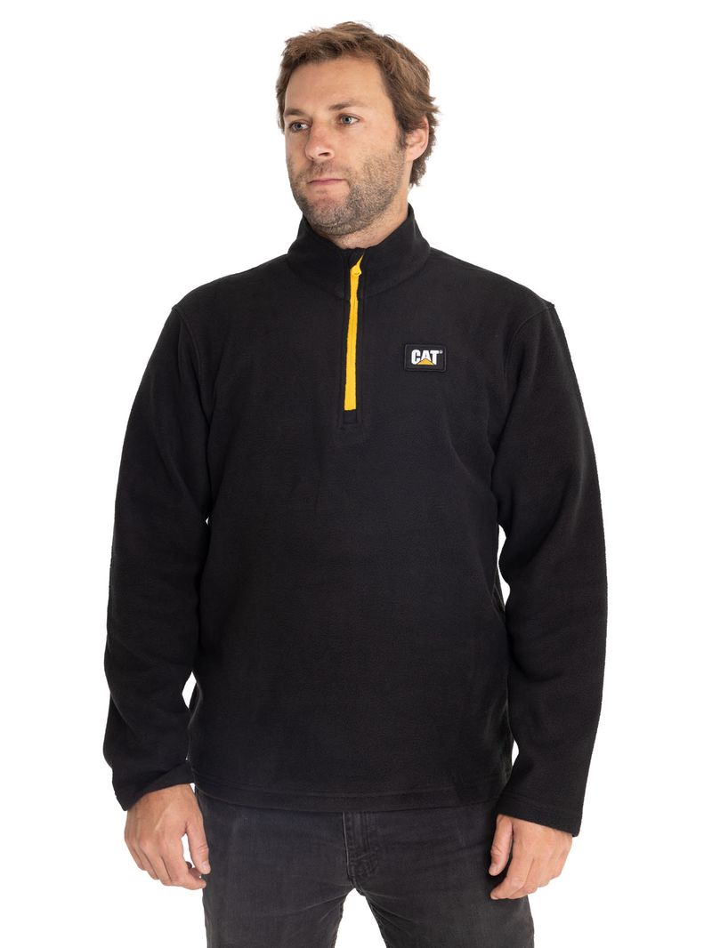 Polar-Casual-Hombre-MICROFLEECE-QUARTER-ZIP-NEGRO-CAT
