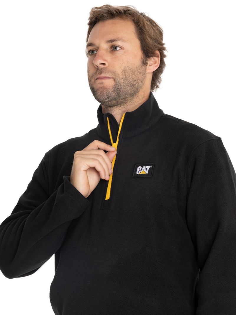 Polar-Casual-Hombre-MICROFLEECE-QUARTER-ZIP-NEGRO-CAT