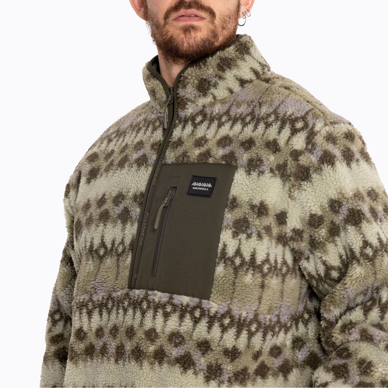 Polar-Hombre-Sherpa-Quarter-Print-Crema-Merrell