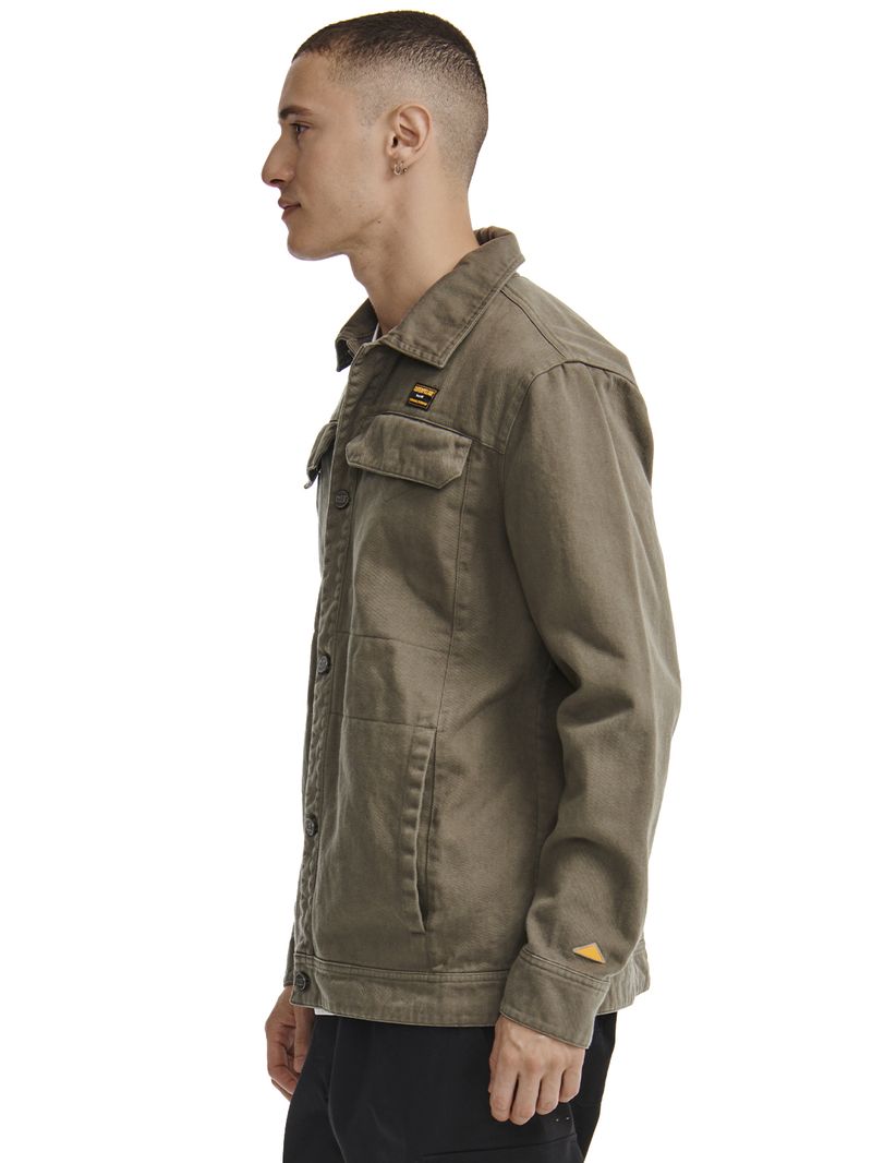 Chaqueta-Casual-Unisex-HERITAGE-UNIFORM-TWILL-SHIRT-JACKET-VERDE-CAT