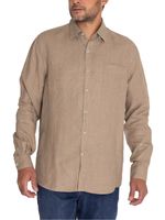 Camisa Lino Hombre Linen Beige/Crudo Rockford
