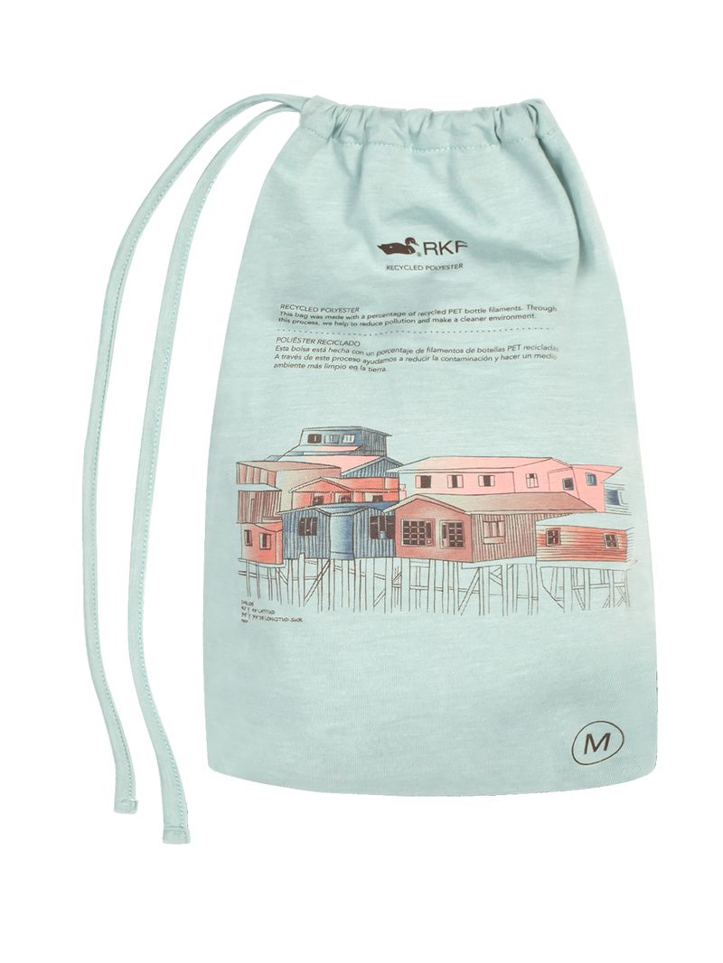 Polera Fibras Recicladas Hombre Places Verde Rockford