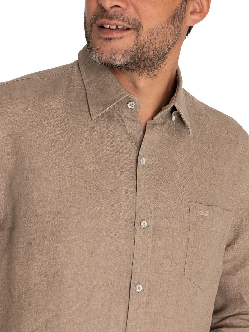 Camisa-Lino-Hombre-Linen-Beige-Crudo-Rockford