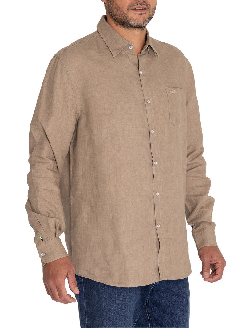 Camisa-Lino-Hombre-Linen-Beige-Crudo-Rockford