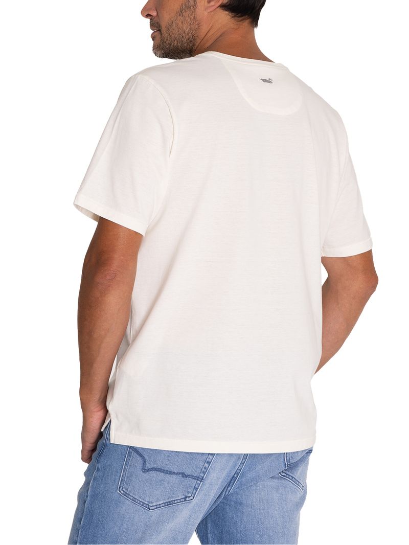 Polera Fibras Recicladas Hombre Places Blanco Rockford