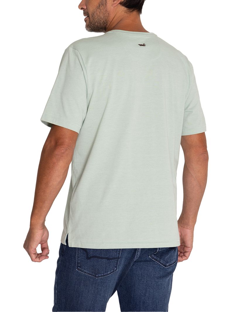 Polera Fibras Recicladas Hombre Places Verde Rockford