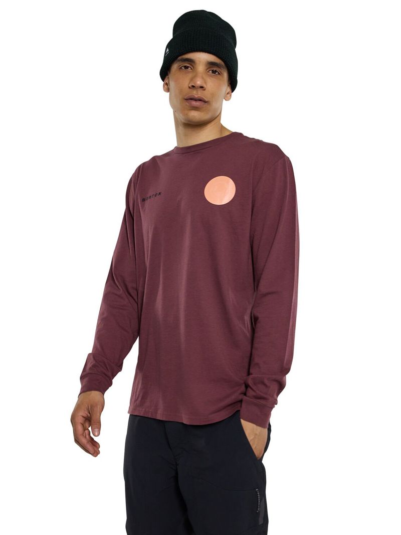 POLERA MANGA LARGA HOMBRE M FISH 3D 24 LS TEE MORADO BURTON