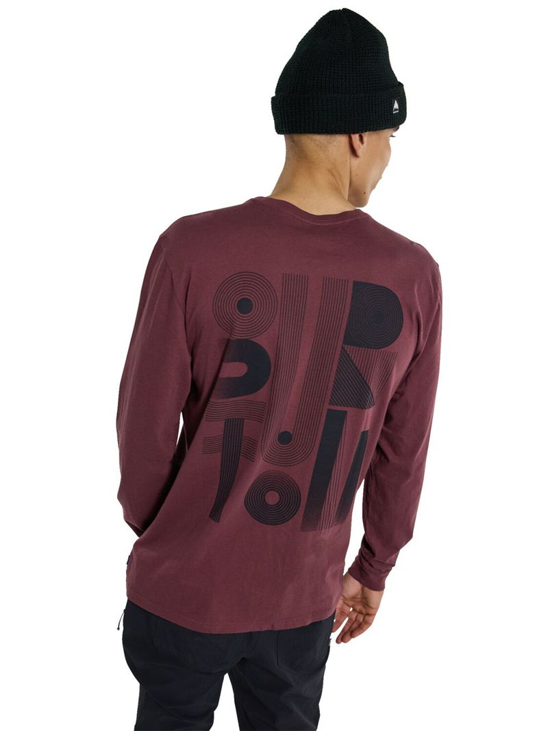 POLERA MANGA LARGA HOMBRE M FISH 3D 24 LS TEE MORADO BURTON