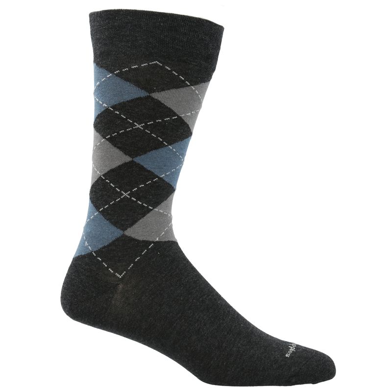 Calcetin-Algodon-Hombre-C-Cuff-Argyle-Gris-Hush-Puppies