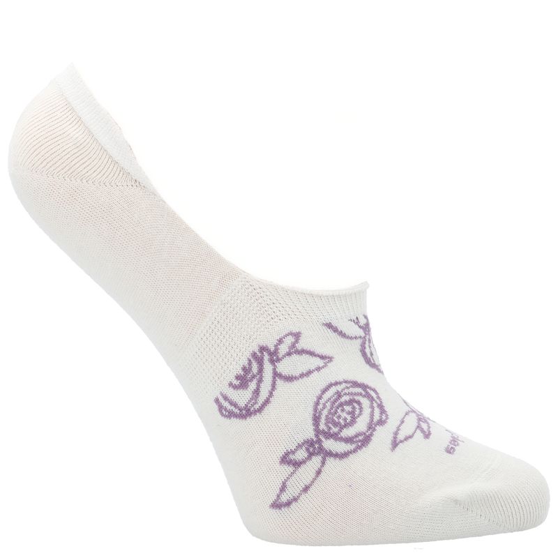 Calcetin Algodón Mujer Inv Roses Blanco Hush Puppies