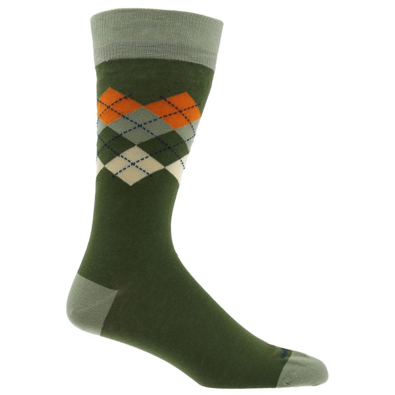 Calcetin-Algodon-Hombre-C-Rombos-Verde-Hush-Puppies