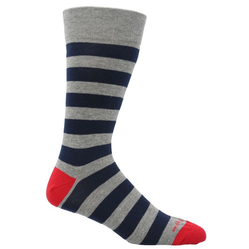 Calcetin-Algodon-Hombre-C-Cuff-Stripe-Gris-Hush-Puppies