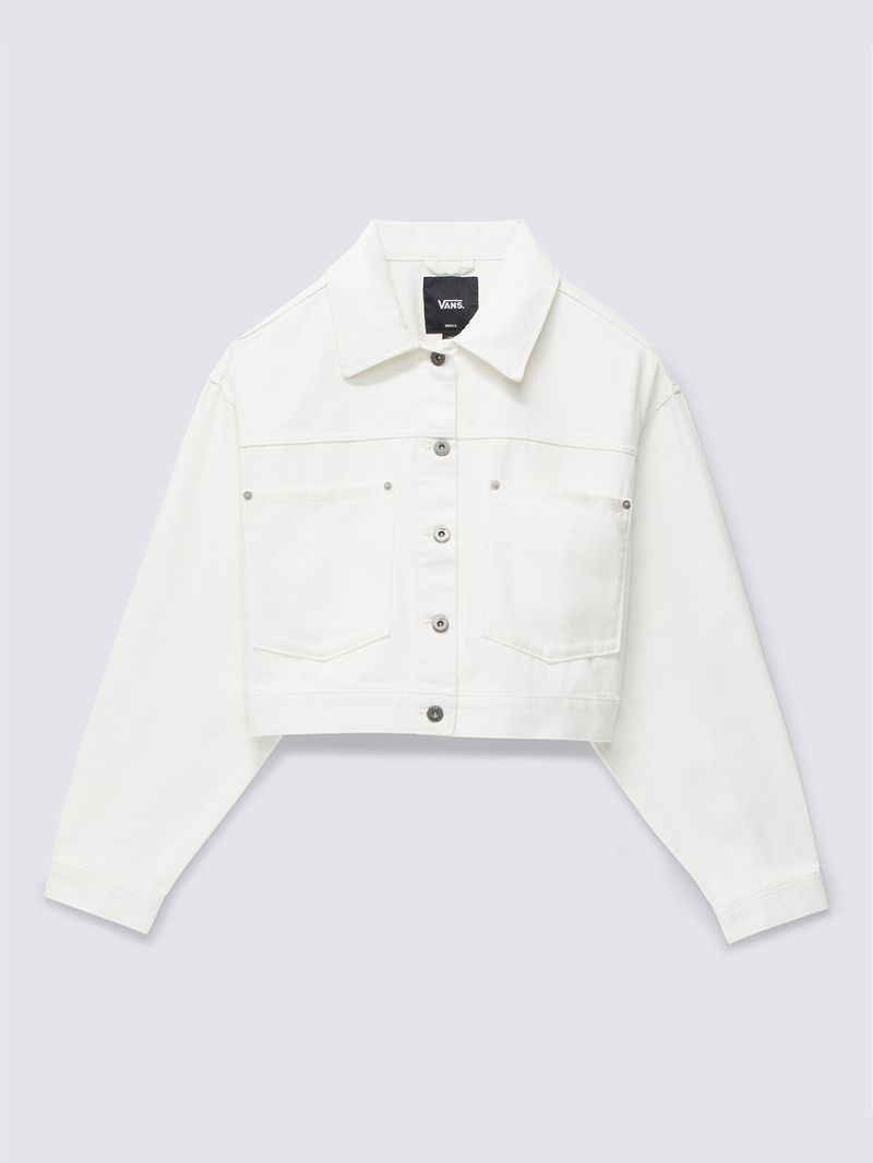 Chaqueta-Mujer-Raynes-Crop-Trucker-Blanco-Vans