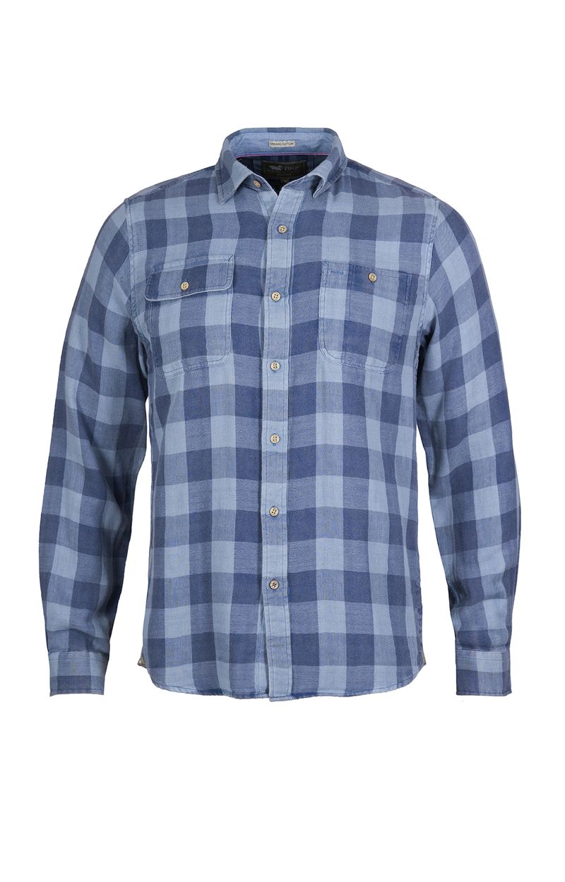 Camisa Algodón Orgánico Hombre Bradford Azul Rockford